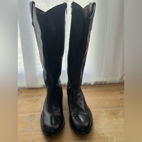 New Frye Melissa Button Inside Zip In Black Size 6B - Picture 3 of 9